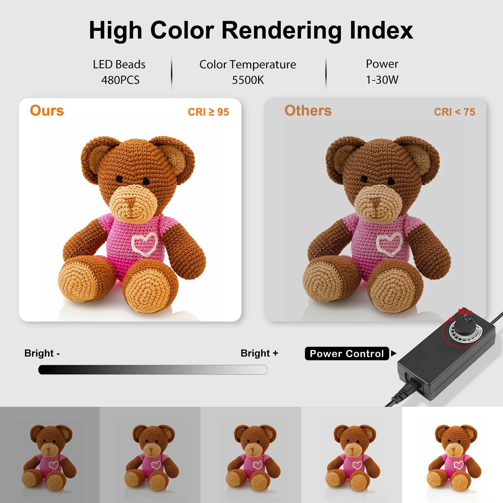 PULUZ 40*40cm Folding 24W 5500K  2 in 1 Photography Lighting Kits &4 Color Backdrops Photo Studio Shooting Tent Soft Box Softbox