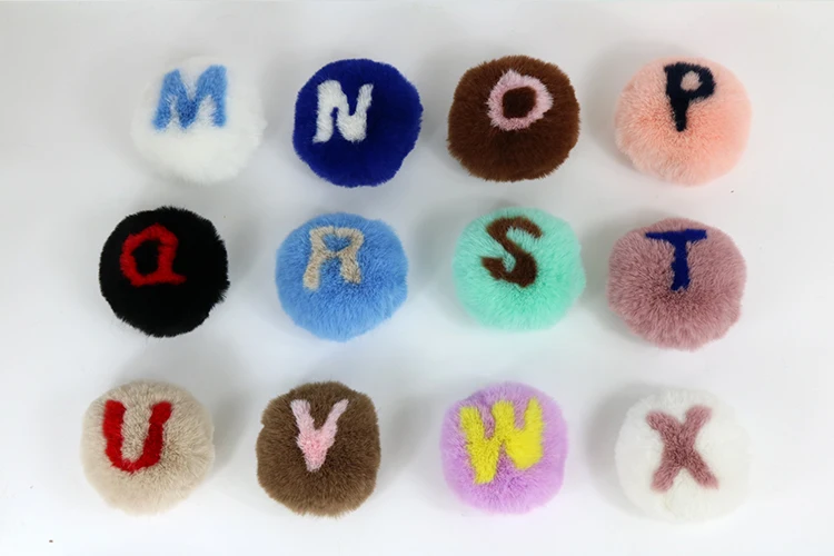  Puff Key Chain Red Silver Large Faux Fluffy Pompom Puff Ball Fur Ball Fur Ball Heart Pom Pom Key-chain