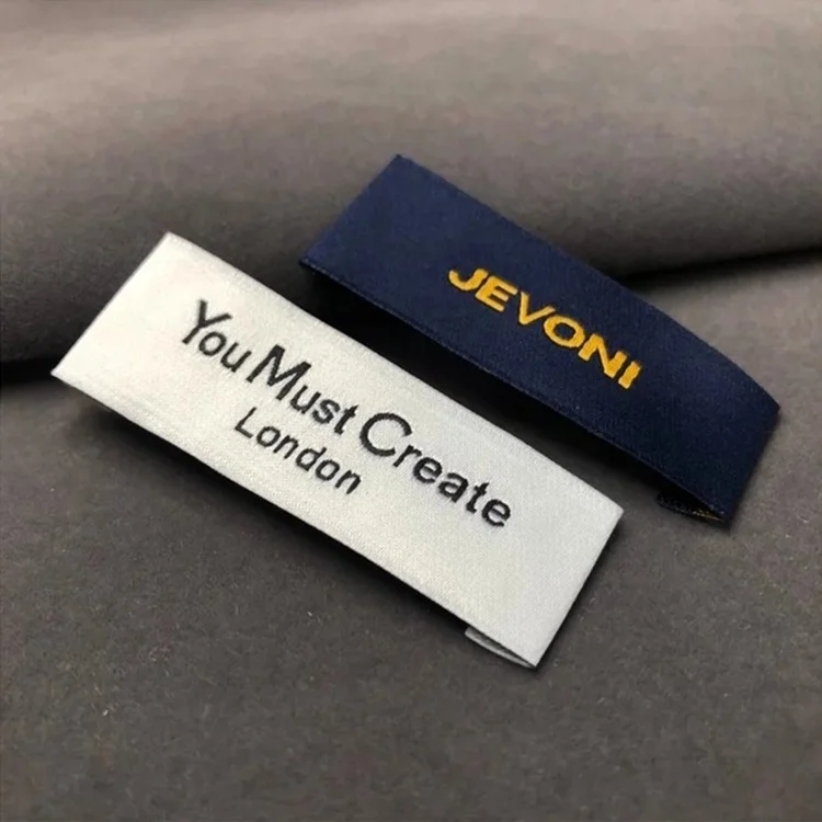 Фабричная оптовая продажа, дешевые тканые этикетки для одежды на заказ