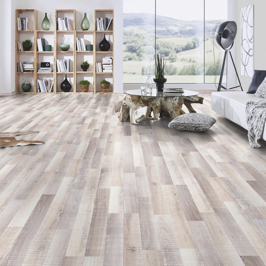 HDF MDF  white Sound Proof Underlay Laminated Floor Waterproof Easy Installation Laminate Flooring