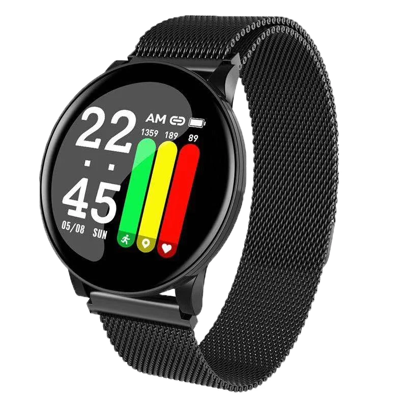 Hot W8 Smart Watch Combo Reloj Fitness Tracker Heart Rate Monitor Step Calorie Counter Sleep Monitor Music Control Smartwatch