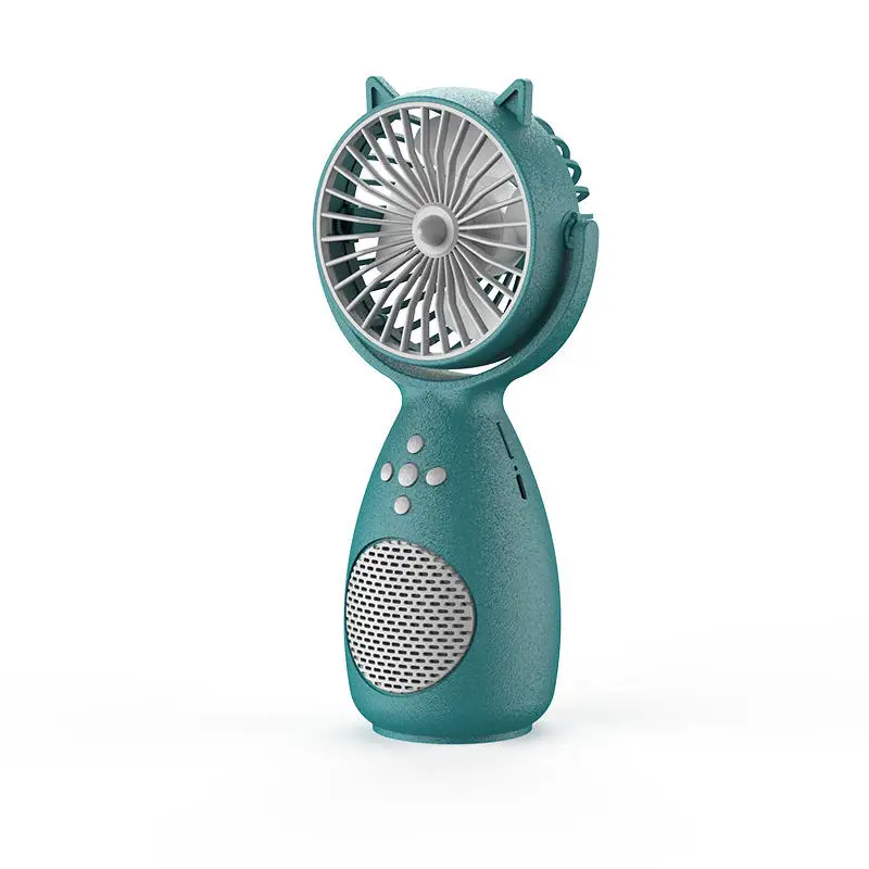 rechargeable stand power mini cartoon fan speaker charging small fan