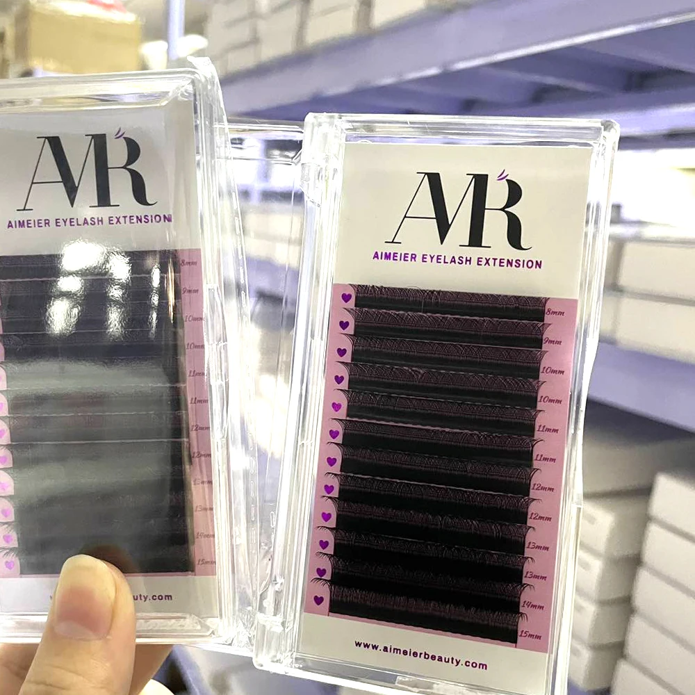 Korean Top Double Tip Pbt Fiber Eyelash Extensions 0.07 Y Lash B C curl Mega Volume pestanas yy shape lashes