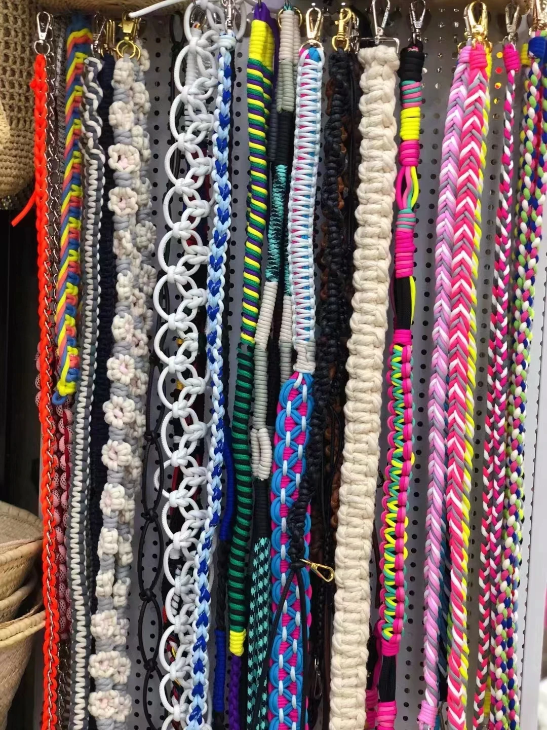 SY Handmade Fashion Paracord Rope Braided Shoulder Bag Straps 1m Long Decorative Lanyard Strap