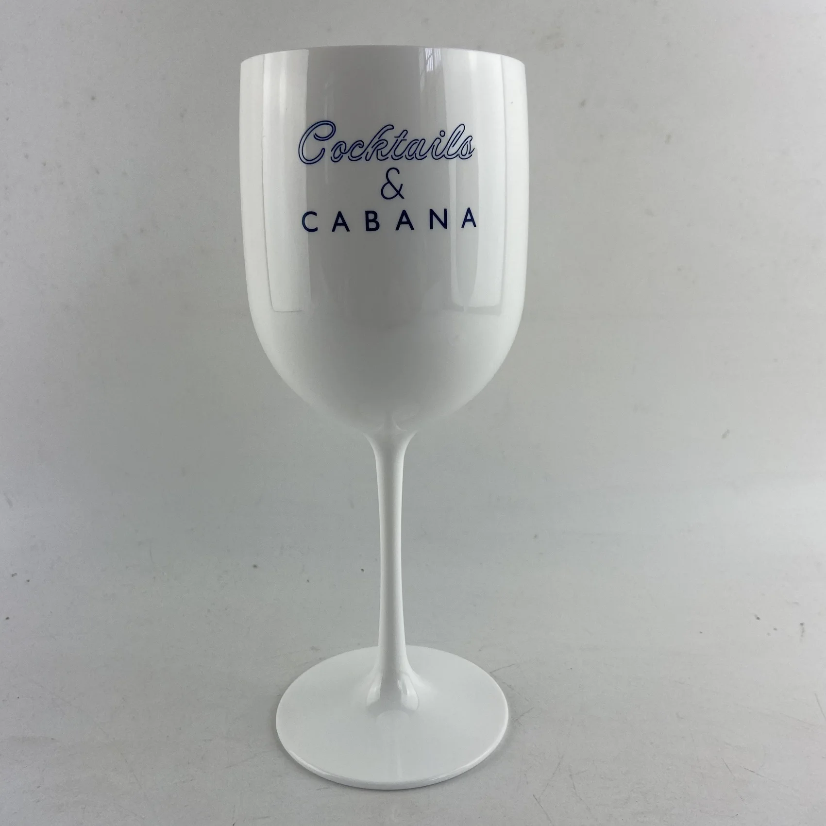 Ice Imperial Champagne White Gold Lettering Acrylic Goblets wine Glasses