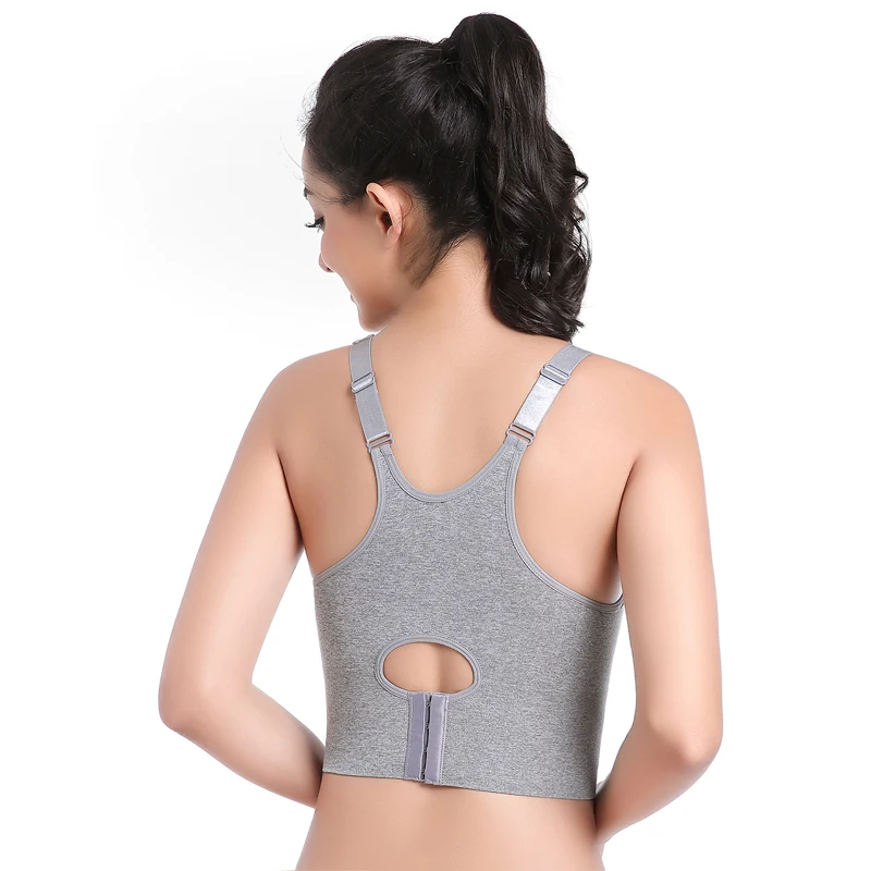 Running shockproof gathered fitness vest type sports bra