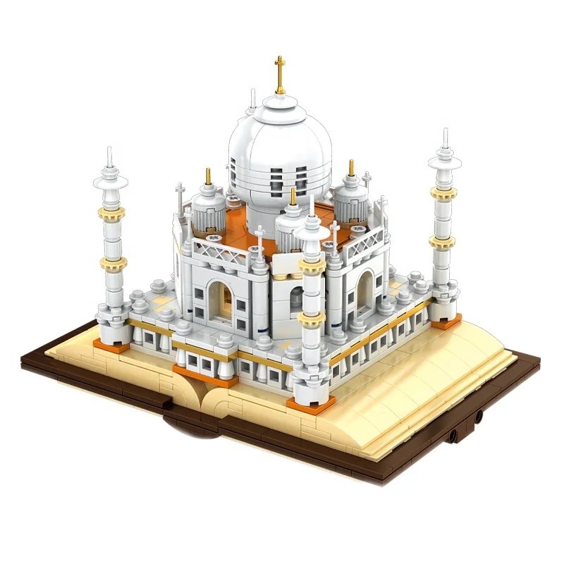 Kids toys educational assembly delicate Creative Magic Castle Book Building Block Taj Mahal buildings building block sets Gifts
