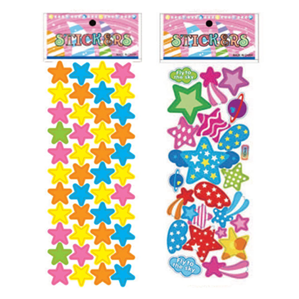 Custom printed pvc stickers, sticky waterproof PVC labels, company logo design cartoon star stickers