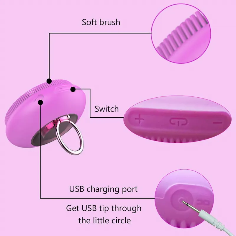Top Selling Facial Brushes Private Label Deep Pore Face Cleaner Rechargeable Ultrasonic Electric Silicone Facial Cleansing Brush