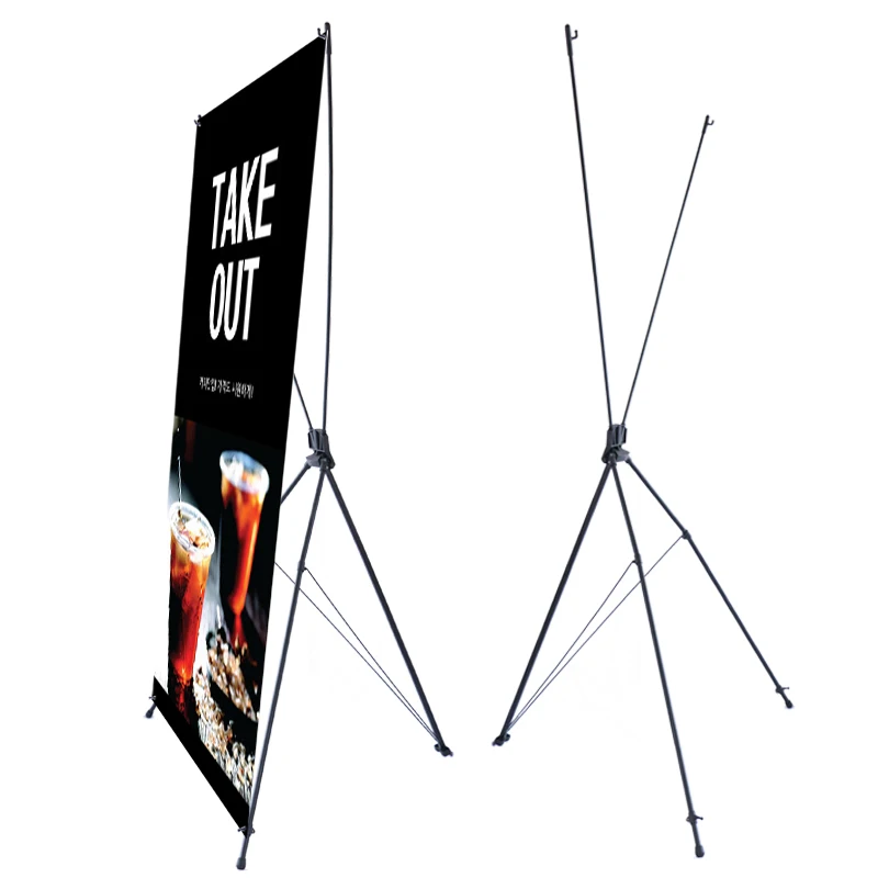 Outdoor Wind Resistant Based Promotion Free Standing Custom Retractable X Stand Banner