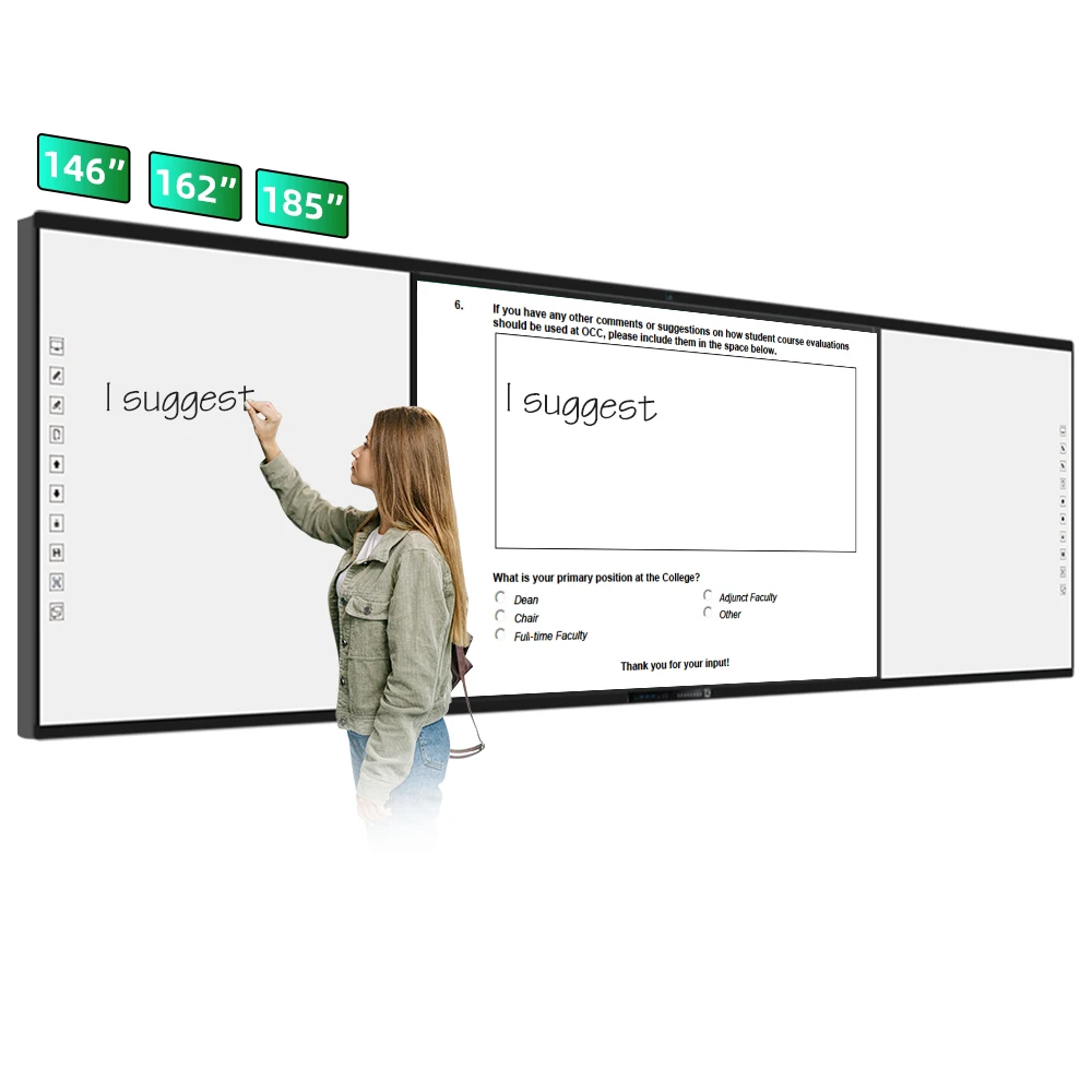 Akilli Tahta: 162 Inc Nano Etkilesimli Dijital Egitim Panosu - Dokunmatik Ekran Elektronik Beyaz Tahta ve Kara Tahta