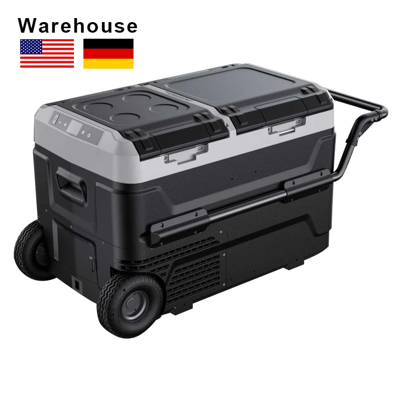 Portable 12v 45L Cooler Box Recycling Mini Car Fridge 12 Volt Compressor Fridge Mini Frigo for Camping Outdoor Caravan Rv Camo