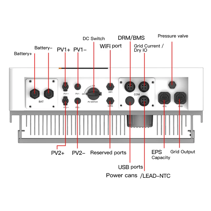 Гибридный солнечный инвертор 3kw 5kw 8kw 10kw 110v 120v 220v 240v Invt