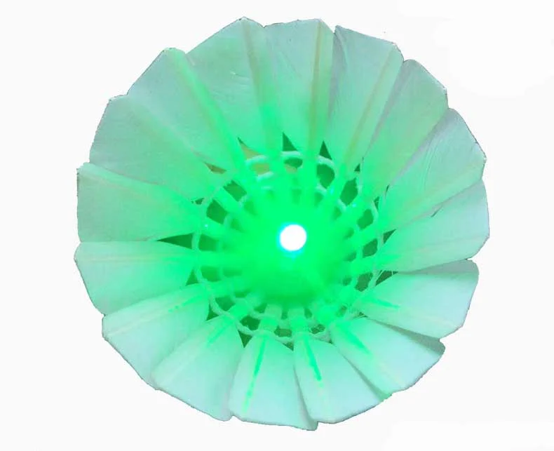 Лидер продаж, светодиодный светильник, нейлоновый волан, светящиеся воланы для игры в темноте, нейлоновые воланы для бадминтона для ночного бадминтона