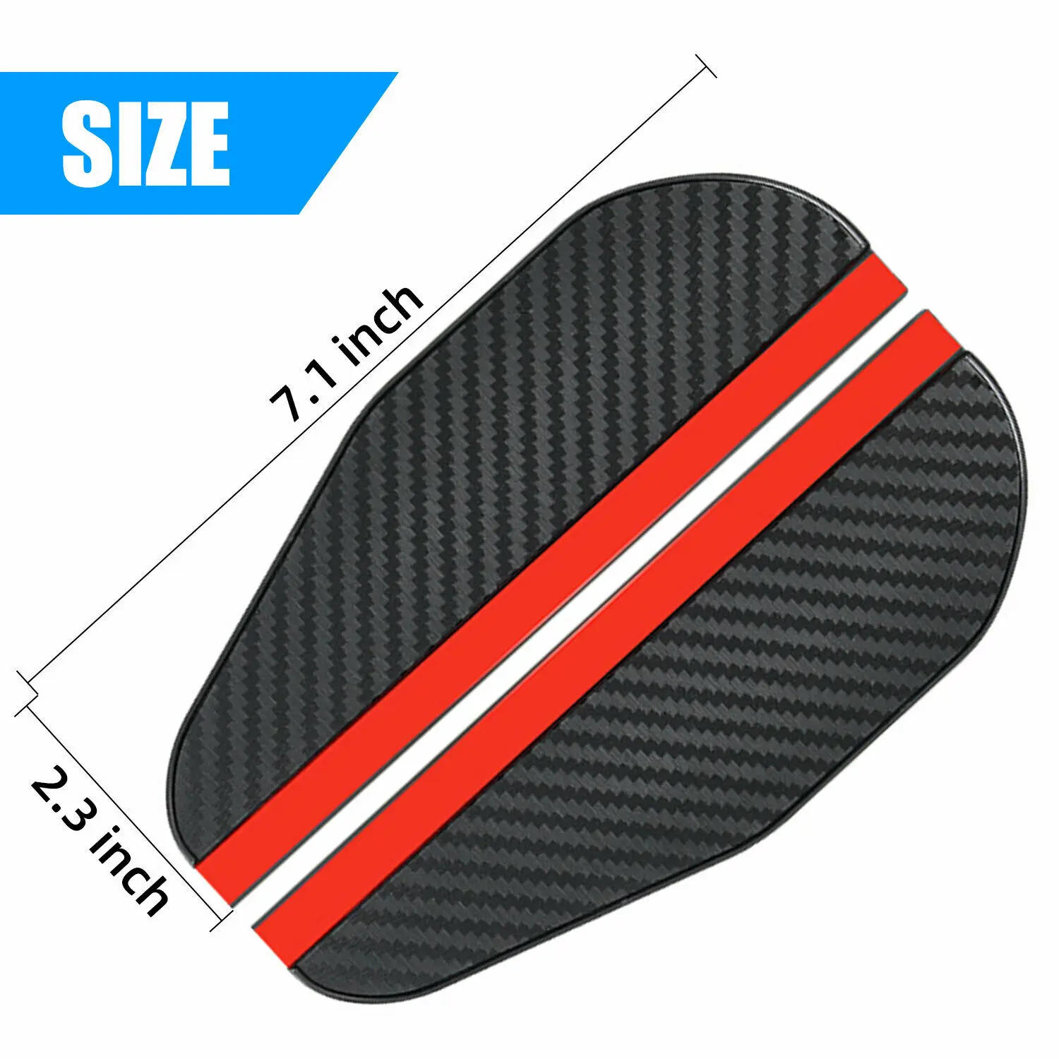 C0178 2PCS Car Rear View Side Mirror Rain Board Eyebrow Guard Carbon Fiber Sun Visor