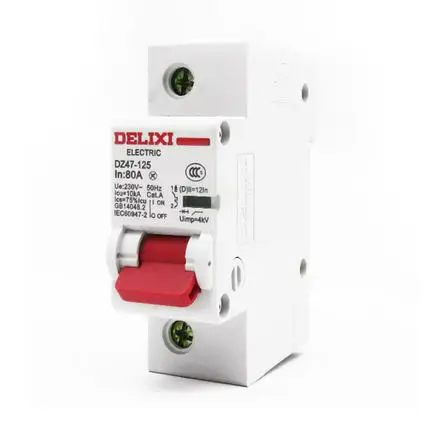 DELIXI DZ47-125 1P series big current 63-125A 400V mini circuit breaker miniature mcb application multiple scenarios