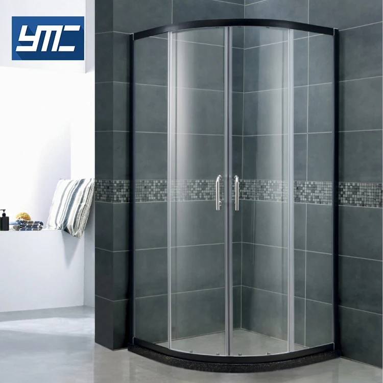 Wholesale Price Sliding Shower Enclosure Bathroom Cabin with Frame Guangdong Shower Room Modern Sector Arc Polished 3 Years YMC