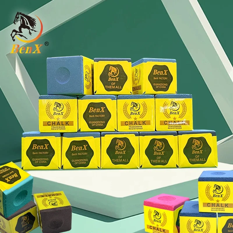 BenX Pool Chalk Cubes Pool Table Accessories Pool Cue Chalk A grade customized color & brand