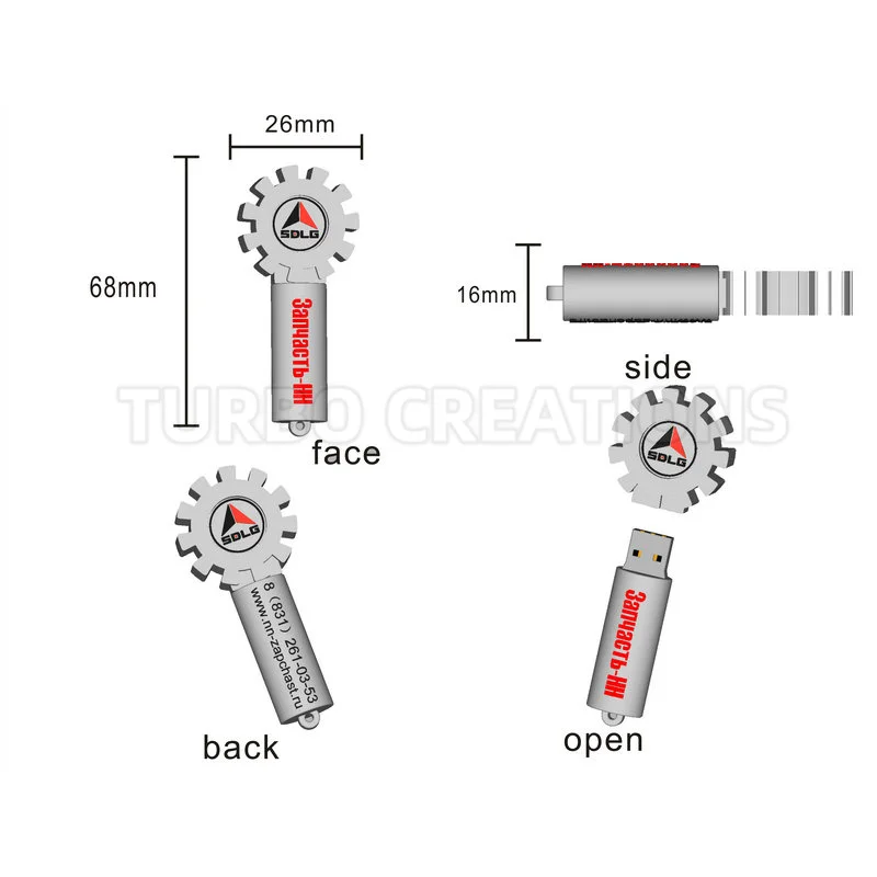 Advertisement Usb Flash Drive Pen Drive Pendrive Waterproof Silver U Disk Memory Stick Gift 64GB 32GB 16GB 8GB 4GB 3d Plastic