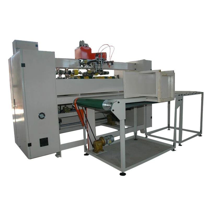 HRB PACK Semi Automatic Double Piece Stitching Corrugated Carton Box Making Machine
