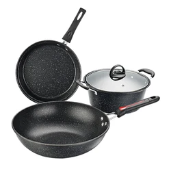 2022 New Design copper non stick cooking pot and pan set with SS Aluminum Copper Cookware Set