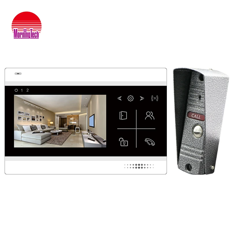 Высокое качество водонепроницаемый монитор обнаружения движения видеотелефон проводной дверной звонок Домофон для виллы квартиры