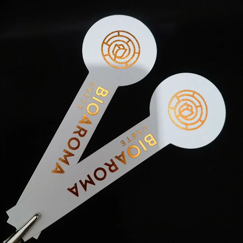 Branded Scent Testing Strips Fragrance Paper Strips Tester Perfume Paper Scent Cards