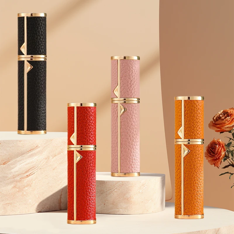 Perfume Travel Refillable Bottle 5ml Recyclable Cosmetic Spray Bottle Portable Luxury Mini Leather Perfume Atomizer