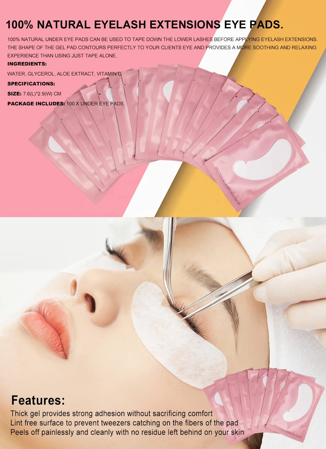 Custom Silicone Anti Uv Eye Pads Reusable black Under Eye Patch Reusable Silicone Eye Mask for UV LED lash extension