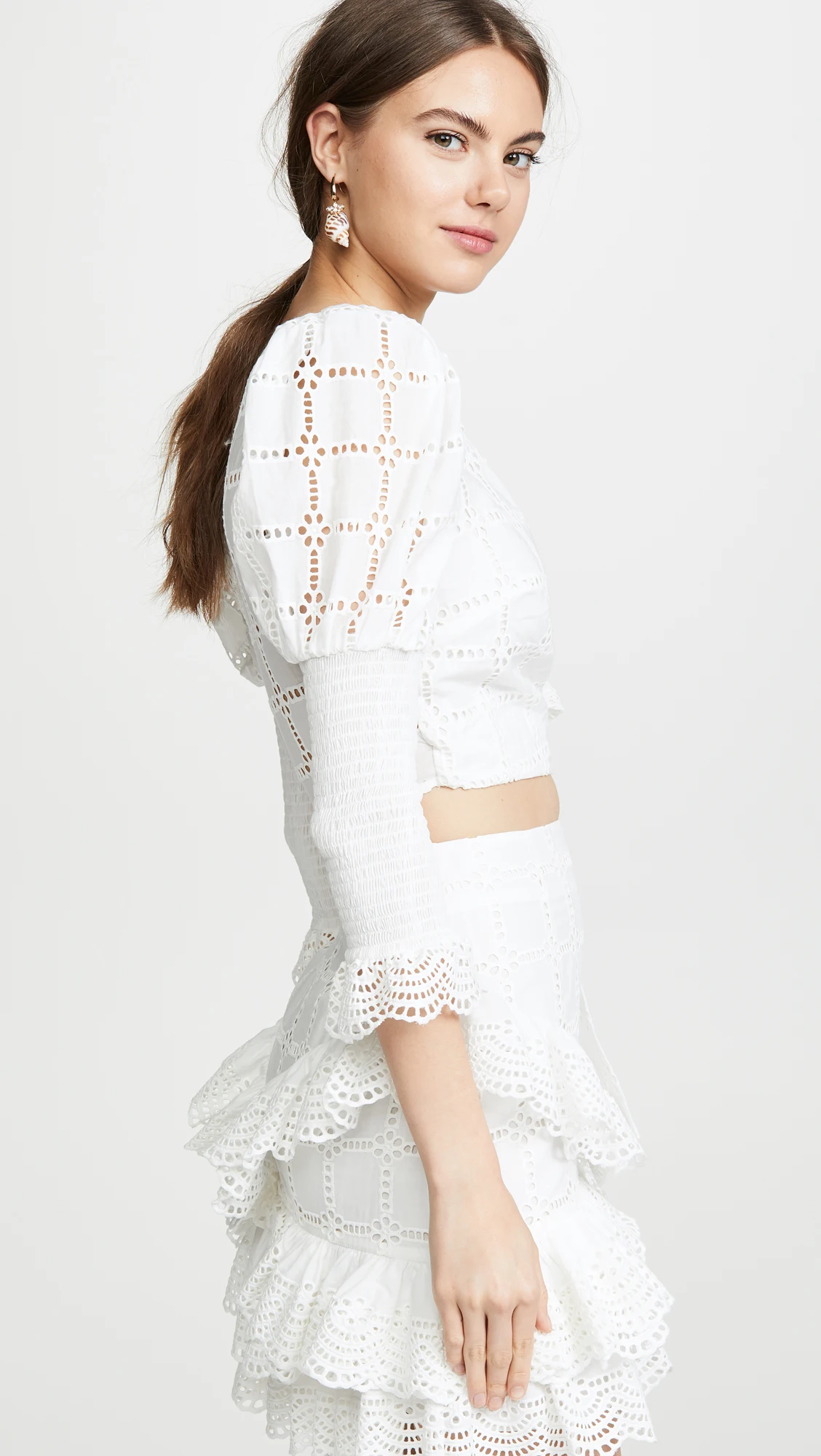 Wholesales Cheap Casual Long Sleeve Blouse Women Lace Top