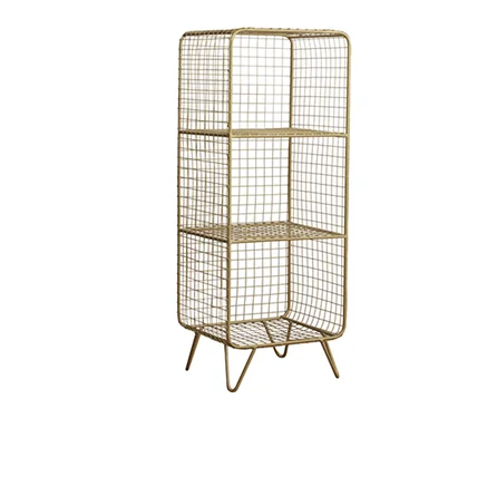 
Wholesales Convenient Metal Gold Storage Book Wall Shelf Design For Bedroom 