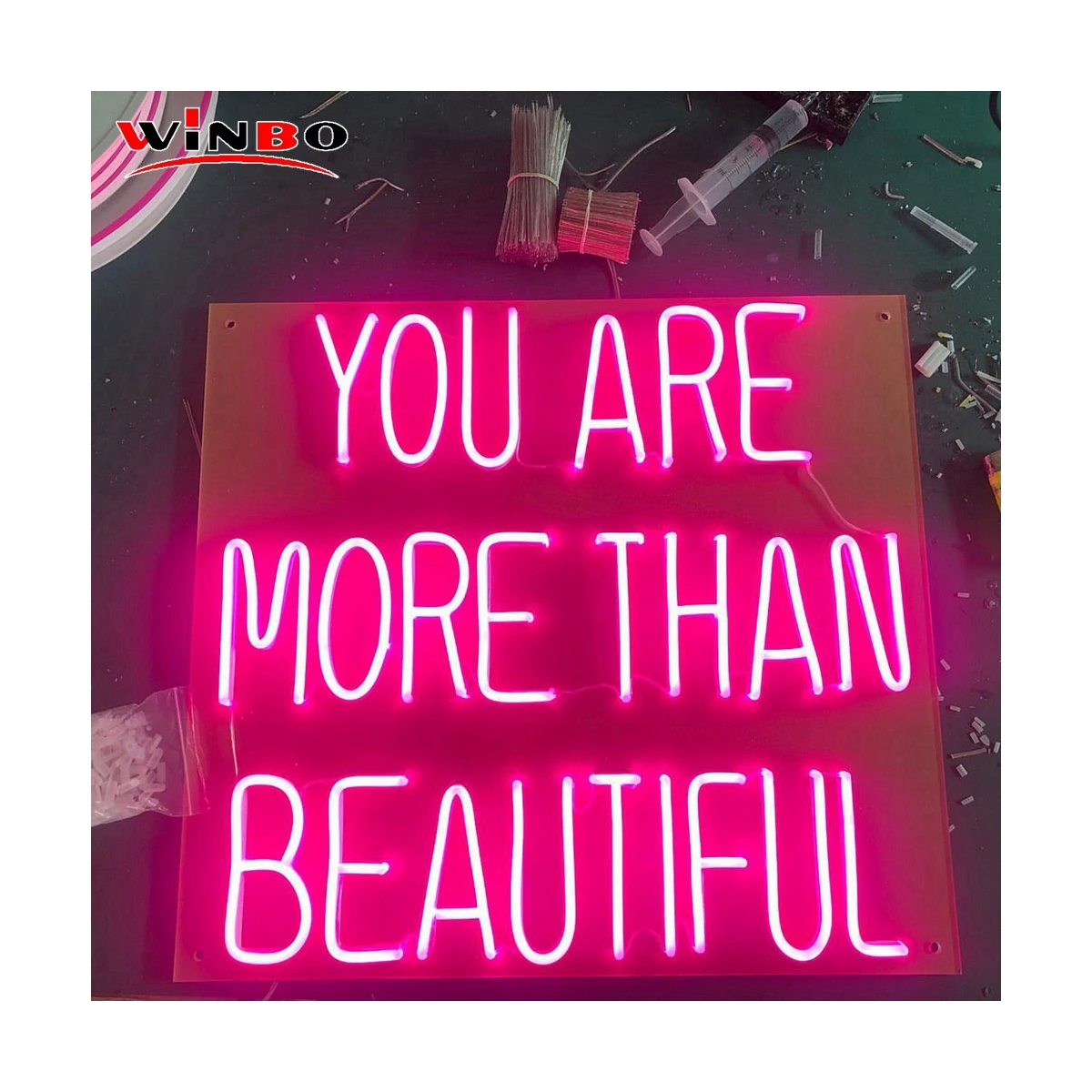 Drop Shipping Shenzen Winbo Wall-mounted Custom Neon Sign Letters Led Neon Sign Light