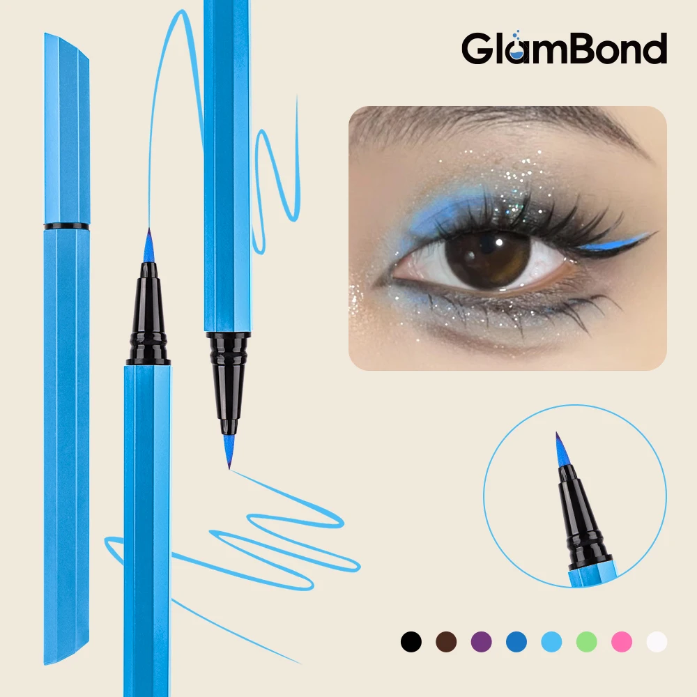 8 Colors Eye Makeup Eyeliner Stamp Longlasting Waterproof Eye Liner Pencil