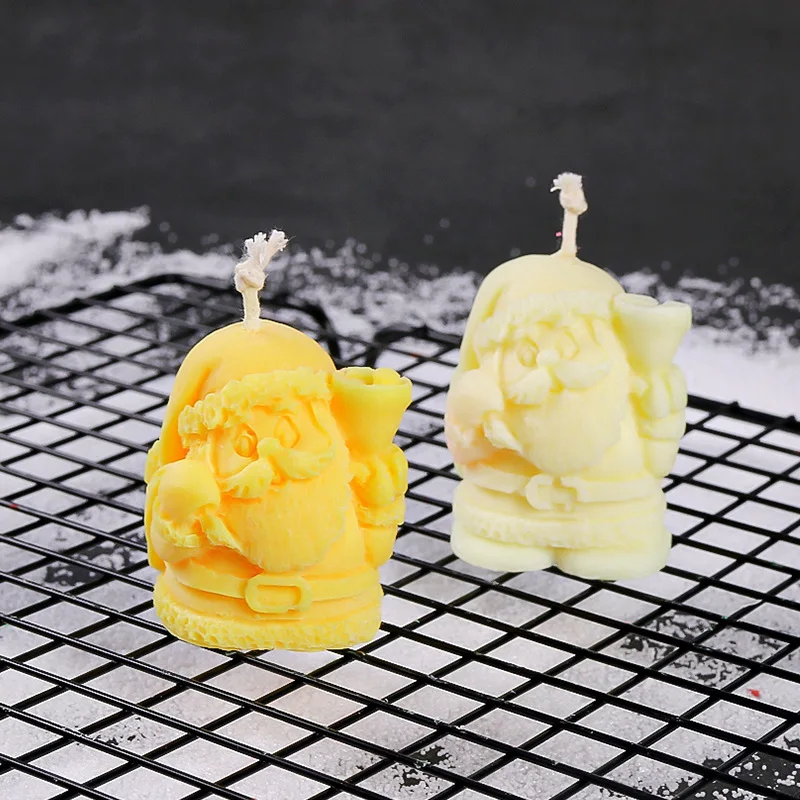 Eco Friendly Resin Charms Candle Mould Silicone Rubber Wax 3D Christmas Series Cake Candle Molds