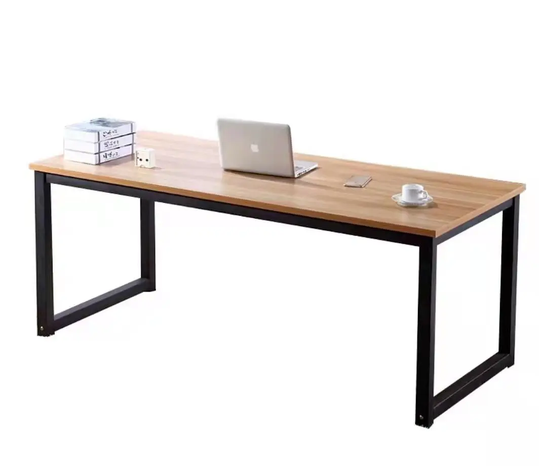 Simple computer desk desktop lengthened steel-wood desk long table