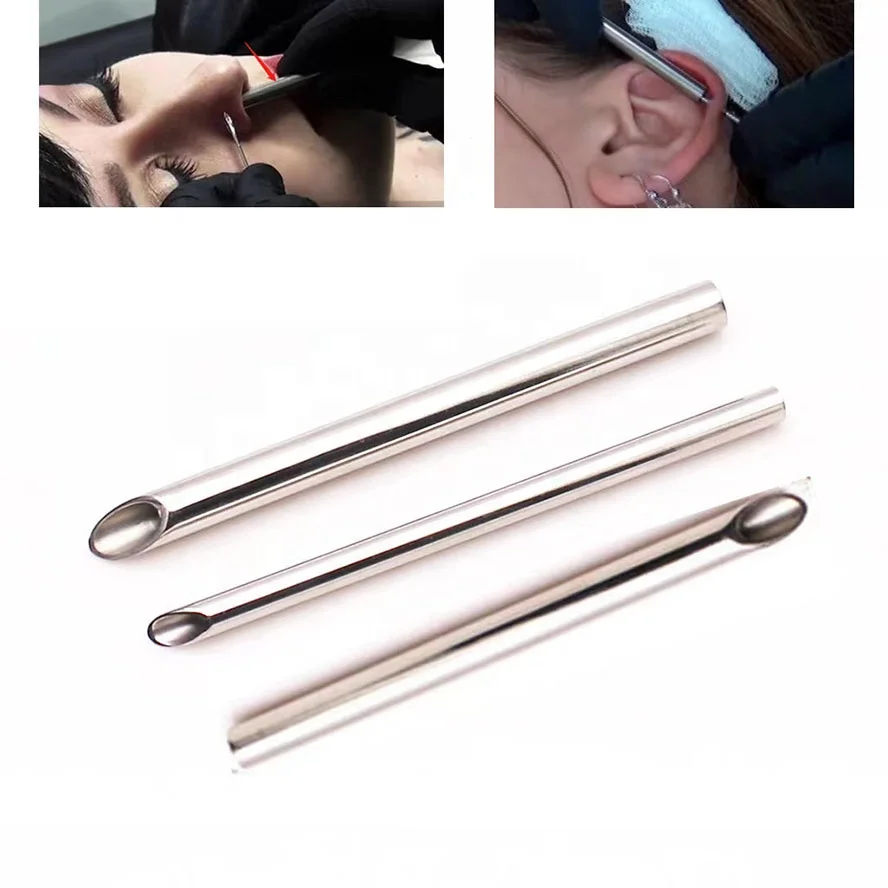Factory price disposable stainless steel beauty tube tools beauty body piercing needle