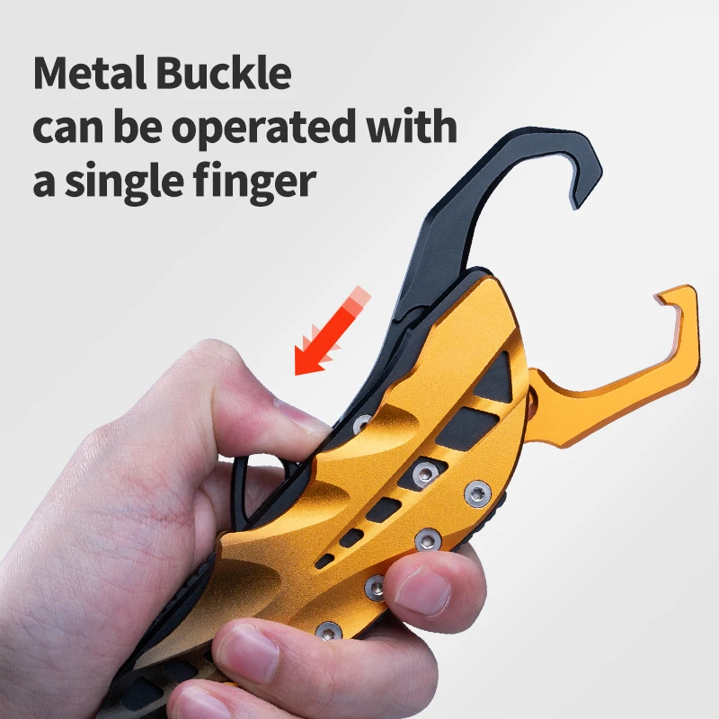 LINNHUE Aluminum Alloy Fishing Pliers Grip Set Foldable Multifunctional Fishing Tool Tackle Hook Cutter Line Splitter Ring Tool