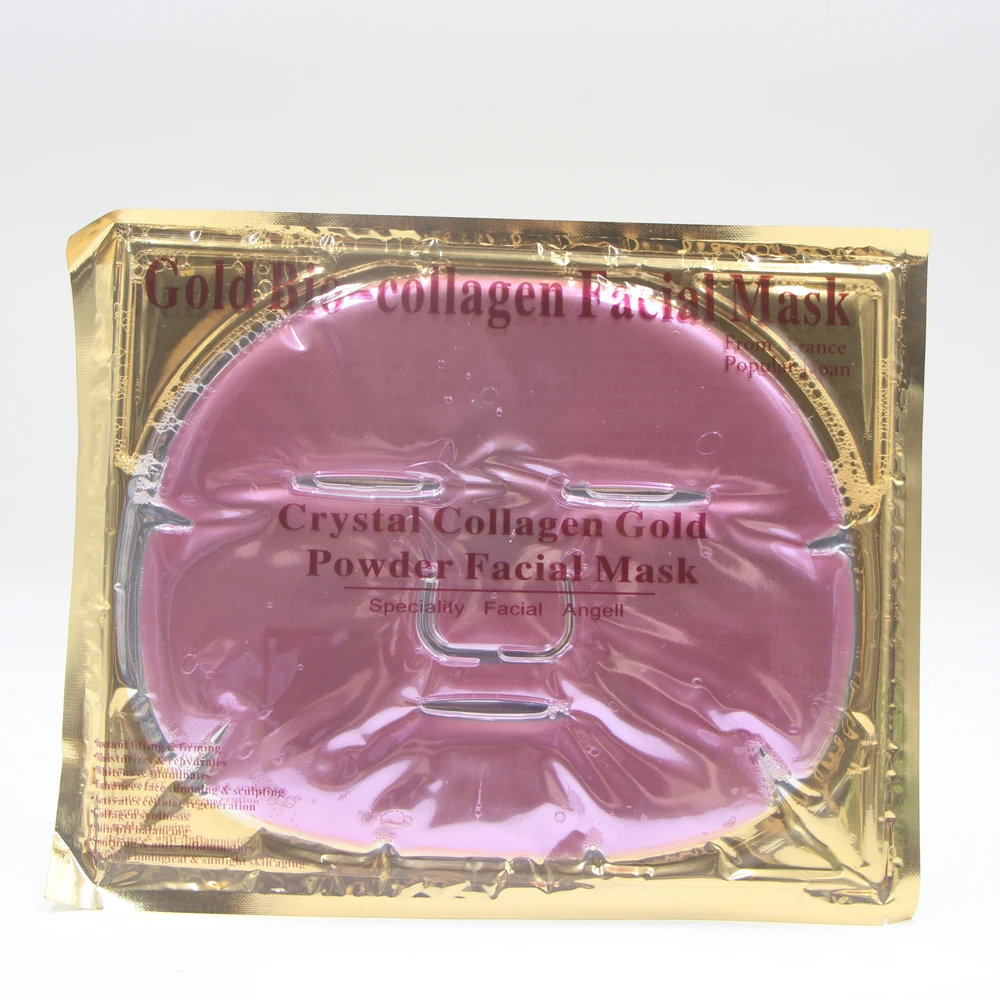 Hot Selling 24K Gold Golden Collagen Crystal Facial Sheet Mask For Anti Wrinkles Masque au collagen