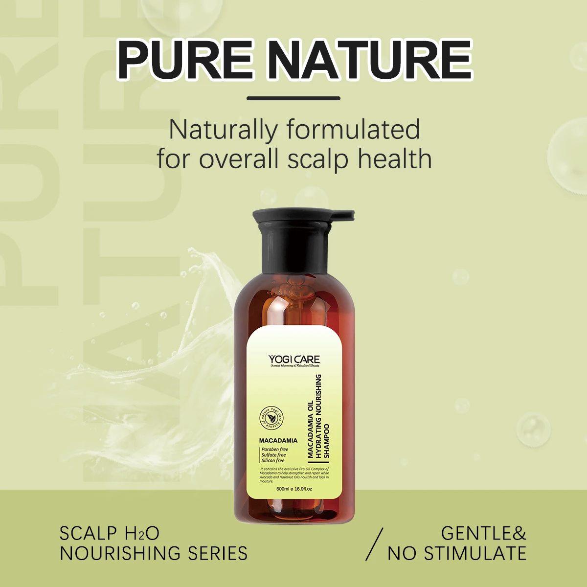 Low MOQ Sulfate Free Nourishing Anti-Frizz Shampoo Macadamia Oil Shampoo