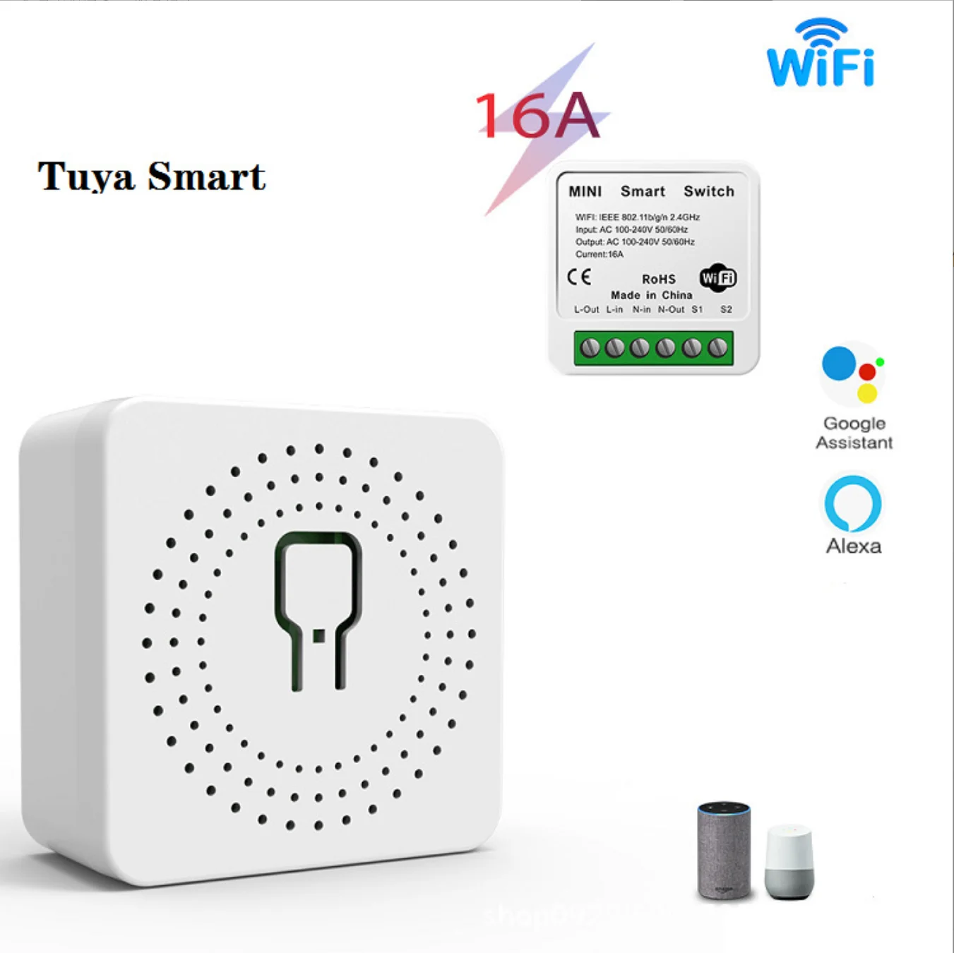 Tuya 2 Gang Wifi switch module inteligente  wifi relay