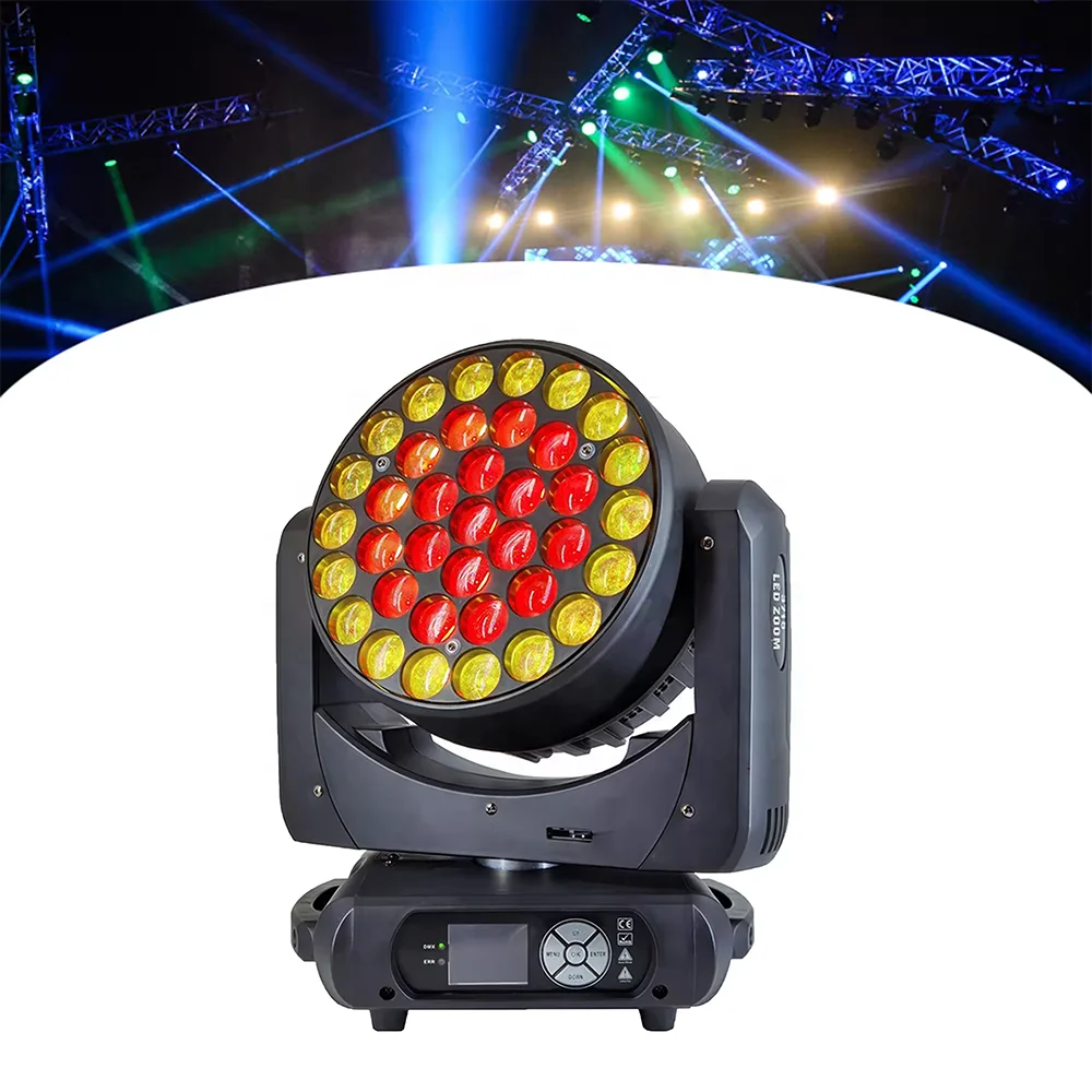 LED 37*15W Zoom Wash Moving Head Laser Stage Lights Dj Disco Stage Party Lights Lighting Equipment Professional