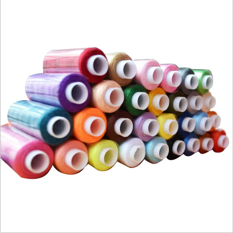 WEITIAN Brand Wholesale Best Price Quality Small Cone 100% Polyester small sewing thread bobbins sewing thread