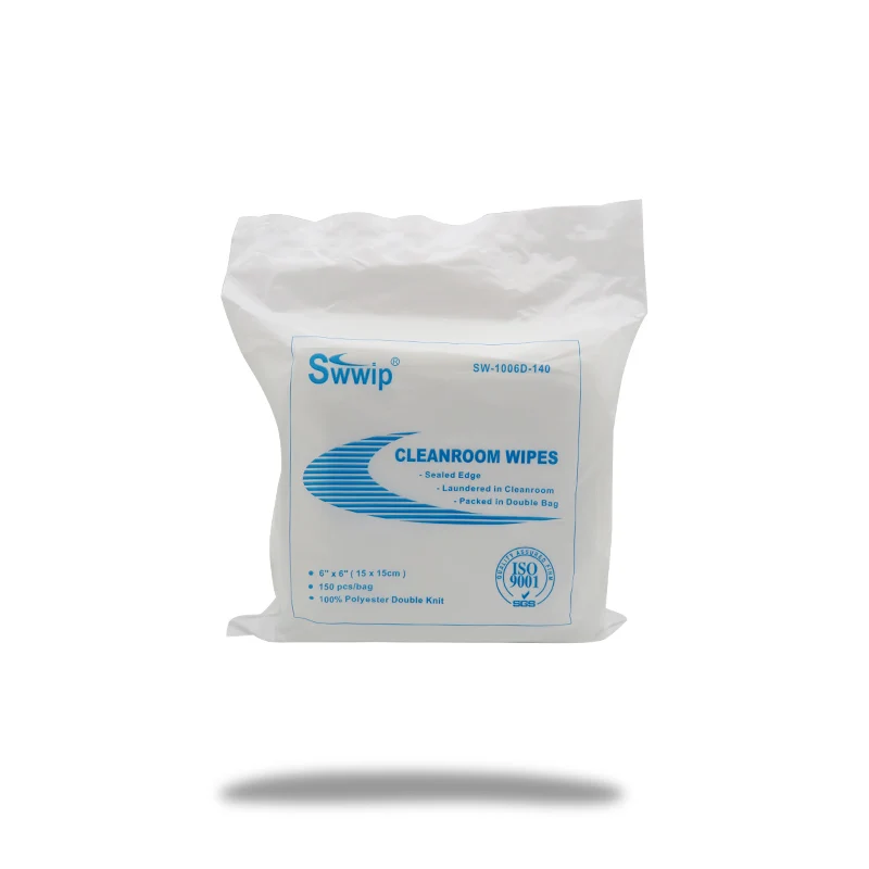 Multipurpose Industrial Cleaning 100% Polyester Laser Cut Cleanroom Wipes With Sealed Edge