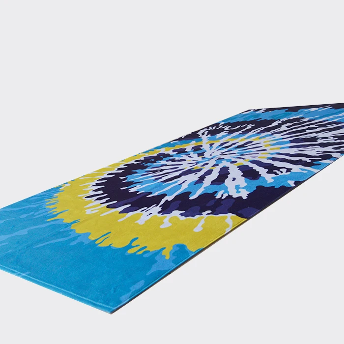 Tie Dye Beach Towel 30 x 60 inches 100% Cotton Velour Rainbow Hippie Colors Printed Beach Towel