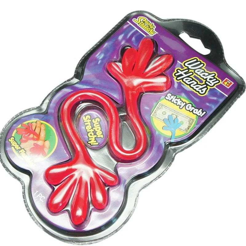 TPR Colorful Jelly Hand Palm Wall Sticky Toys Stretchy Sticky Hands Toys TPR Sticky Fingers