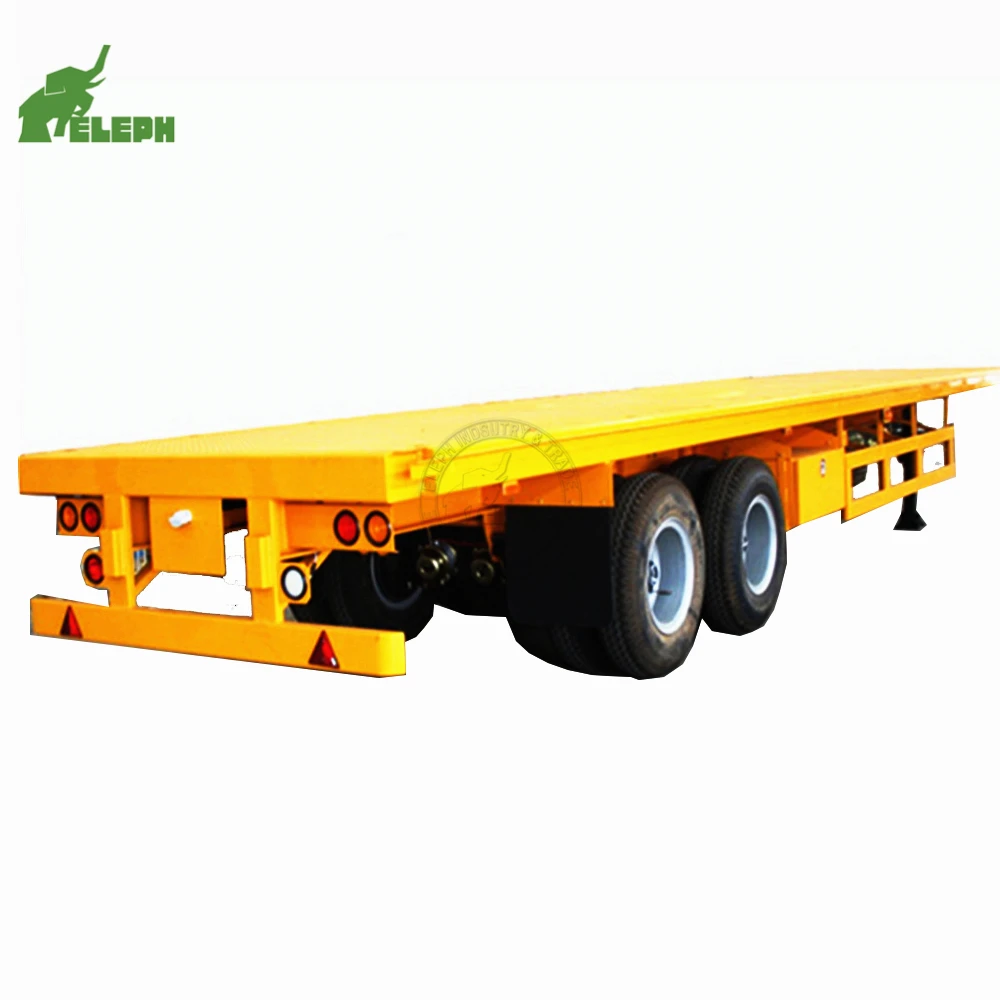 2024 New Arrival Hot Sales 2axles 40ft Container Semi Trailer Small Flatbed for Sale