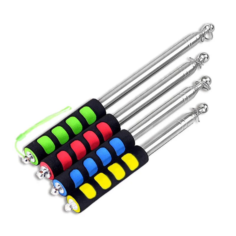 Hot sale custom handheld football soccer referee communication flag with telescopic pole