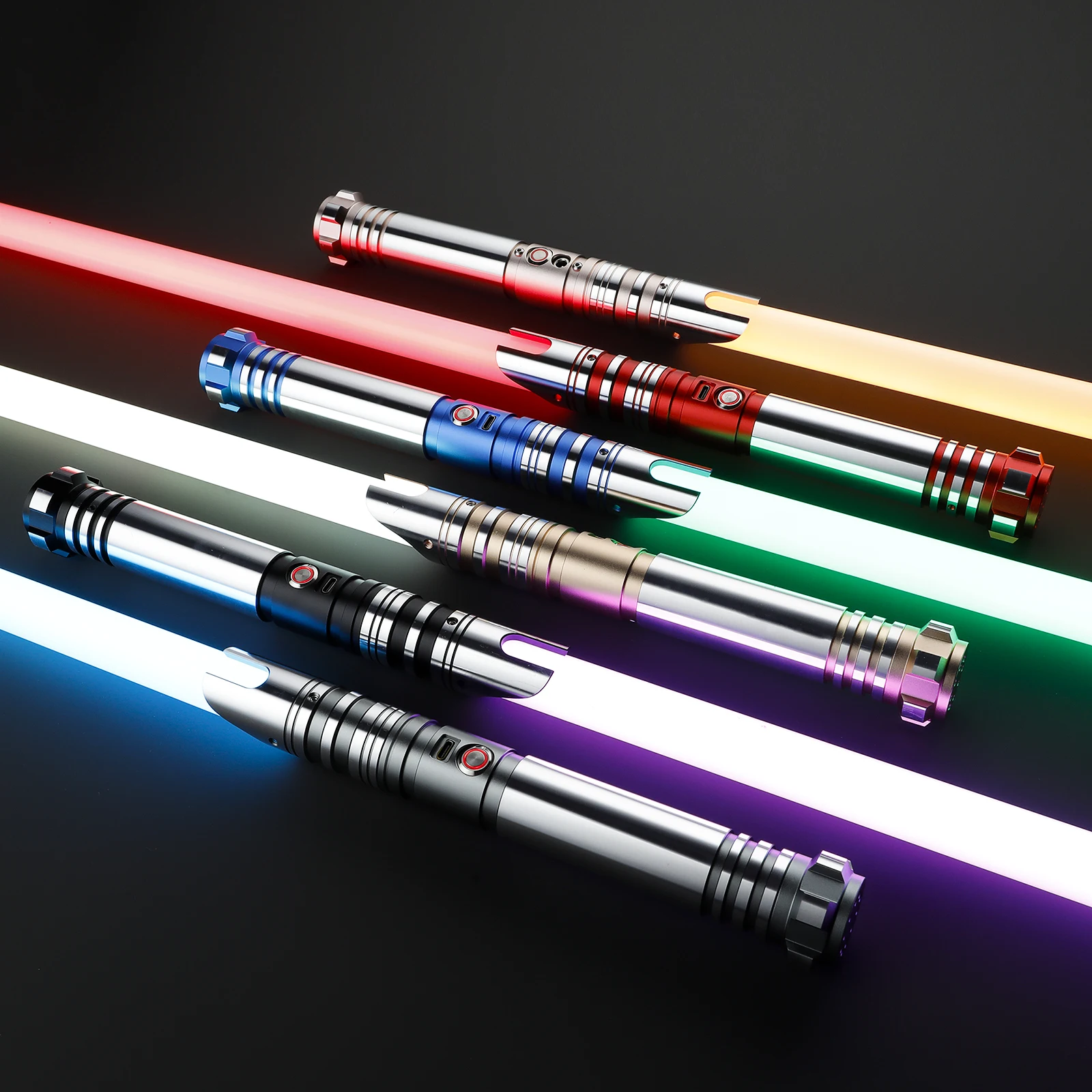SW SABER  Lightsaber Metal Hilt With RGB Changing Colors Sound Effects Proffie Neopixel Saber Light-Up Light Saber Toys