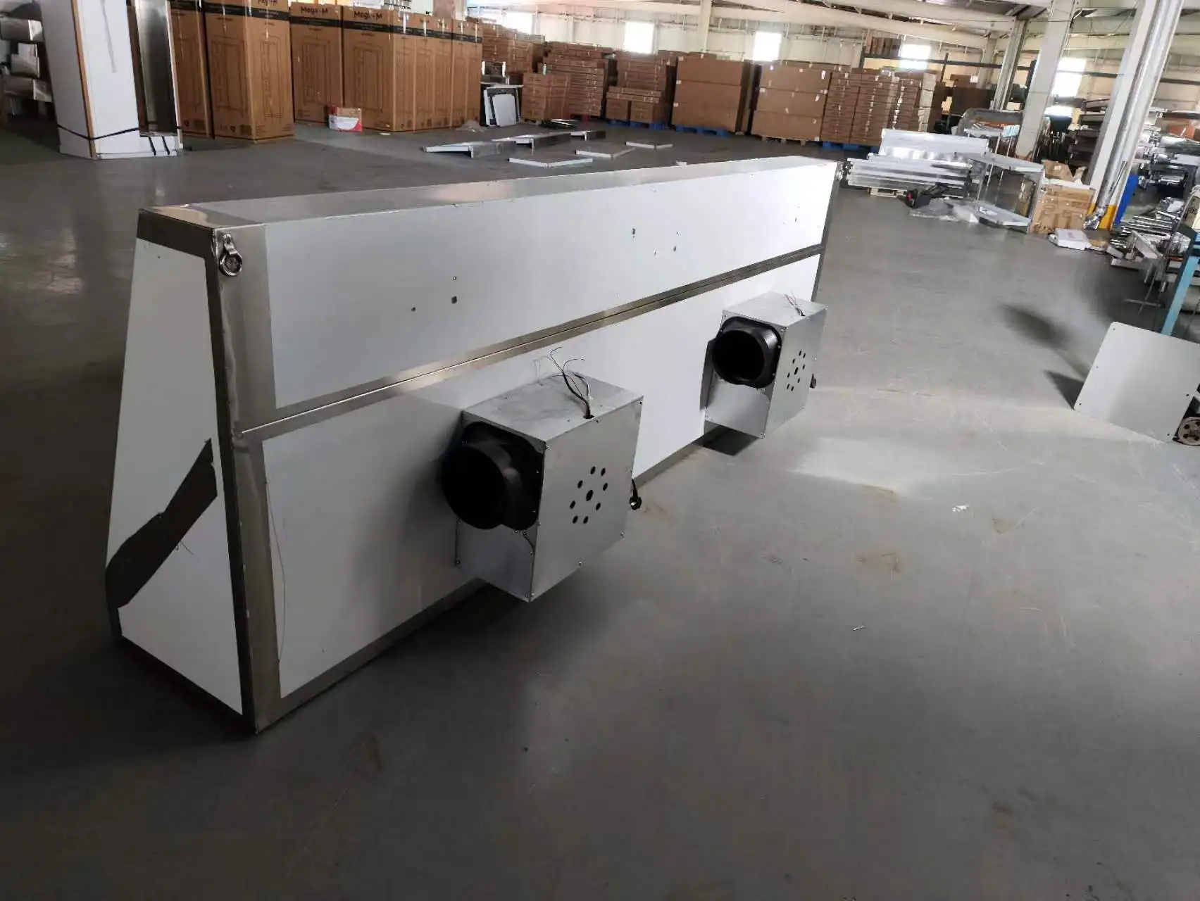 Custom Made Stainless Steel Commercial Kitchen Island Range Hood with Filter and Moto