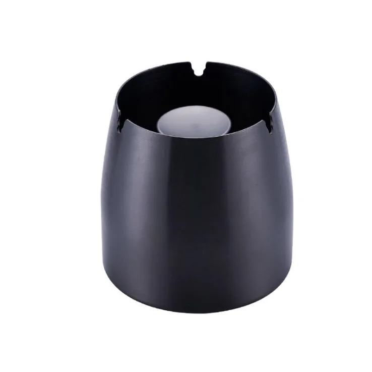 Hot sell 2021 factory Stainless steel ashtray Black gold silver luxury ash tray custom logo ash tray